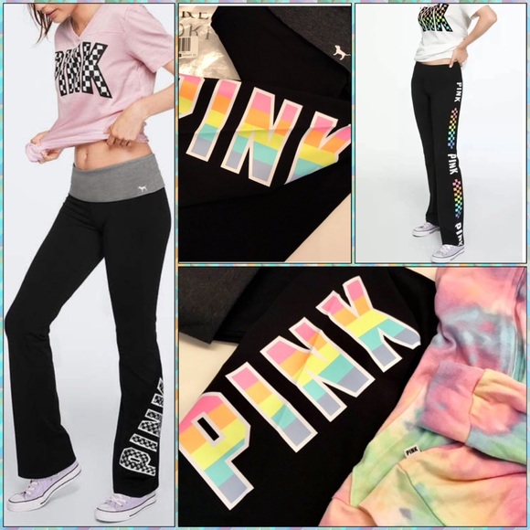 Pink Victoria S Secret Pants Jumpsuits Vs Pink Rainbow Flare